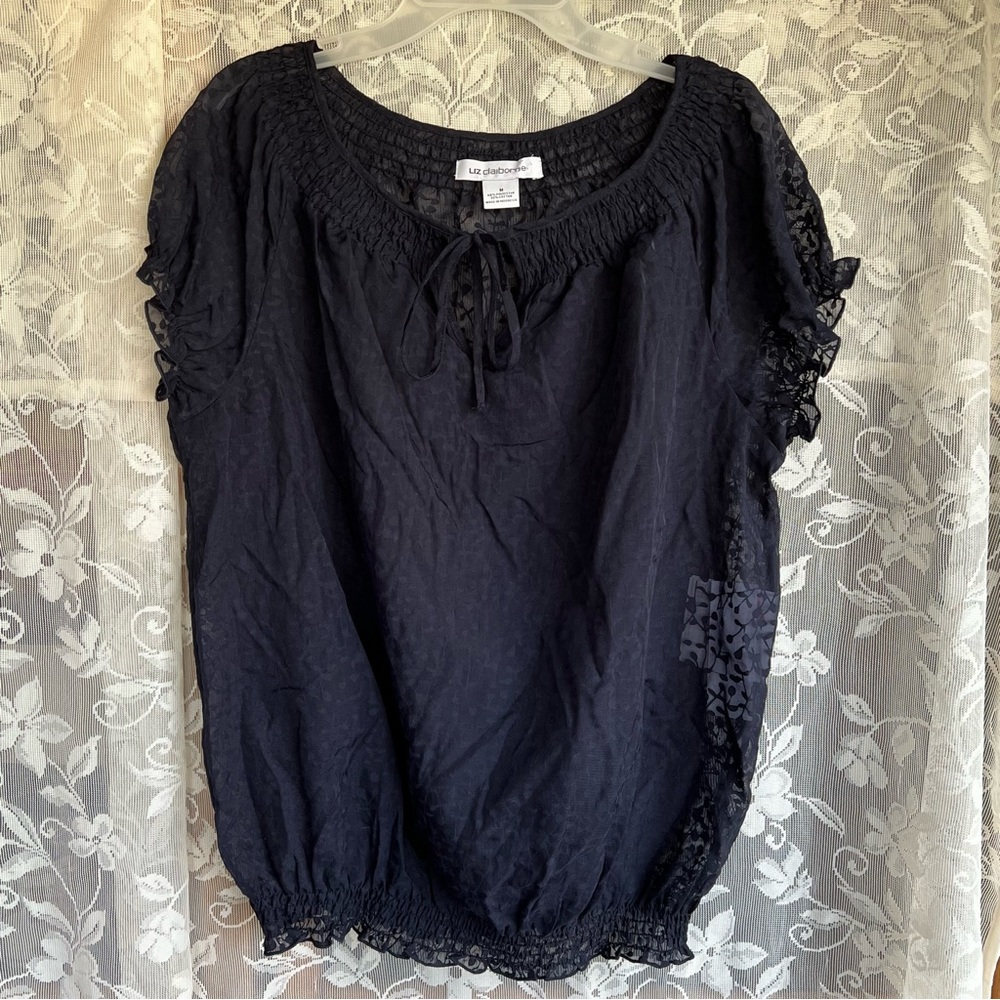 NWT Liz Claiborne Dark Navy Blue Size M